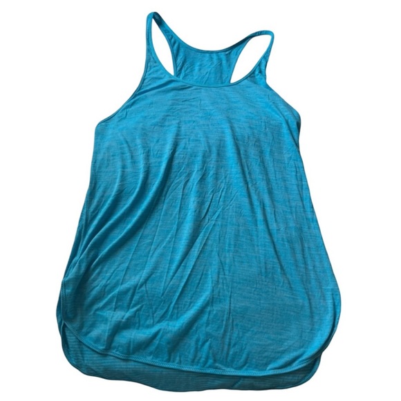 Lululemon Blue Racerback Lightweight Rounded Hem Summer Thin Tank Singlet - Picture 4 of 8